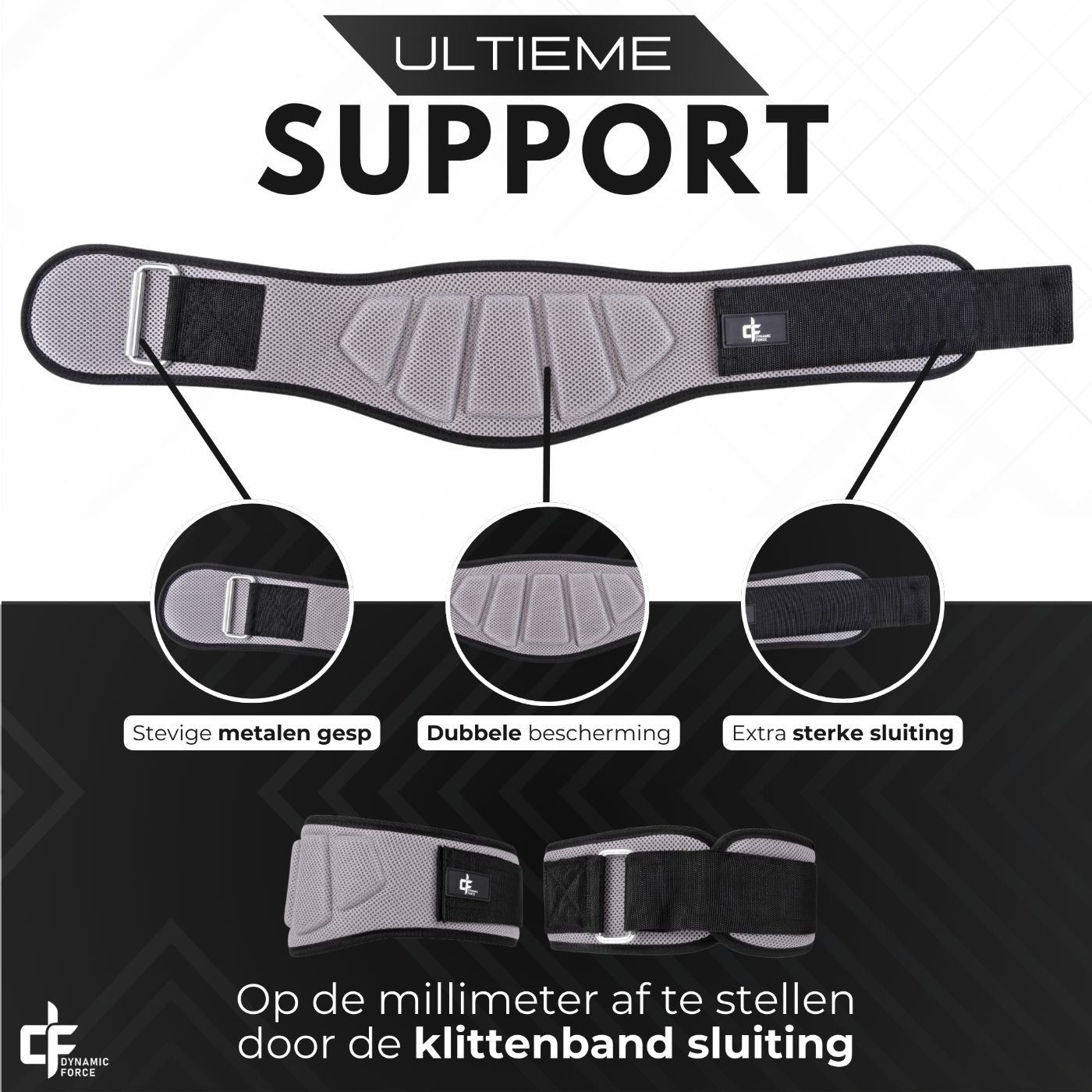 Liftingbelt Grijs - Dynamic Force