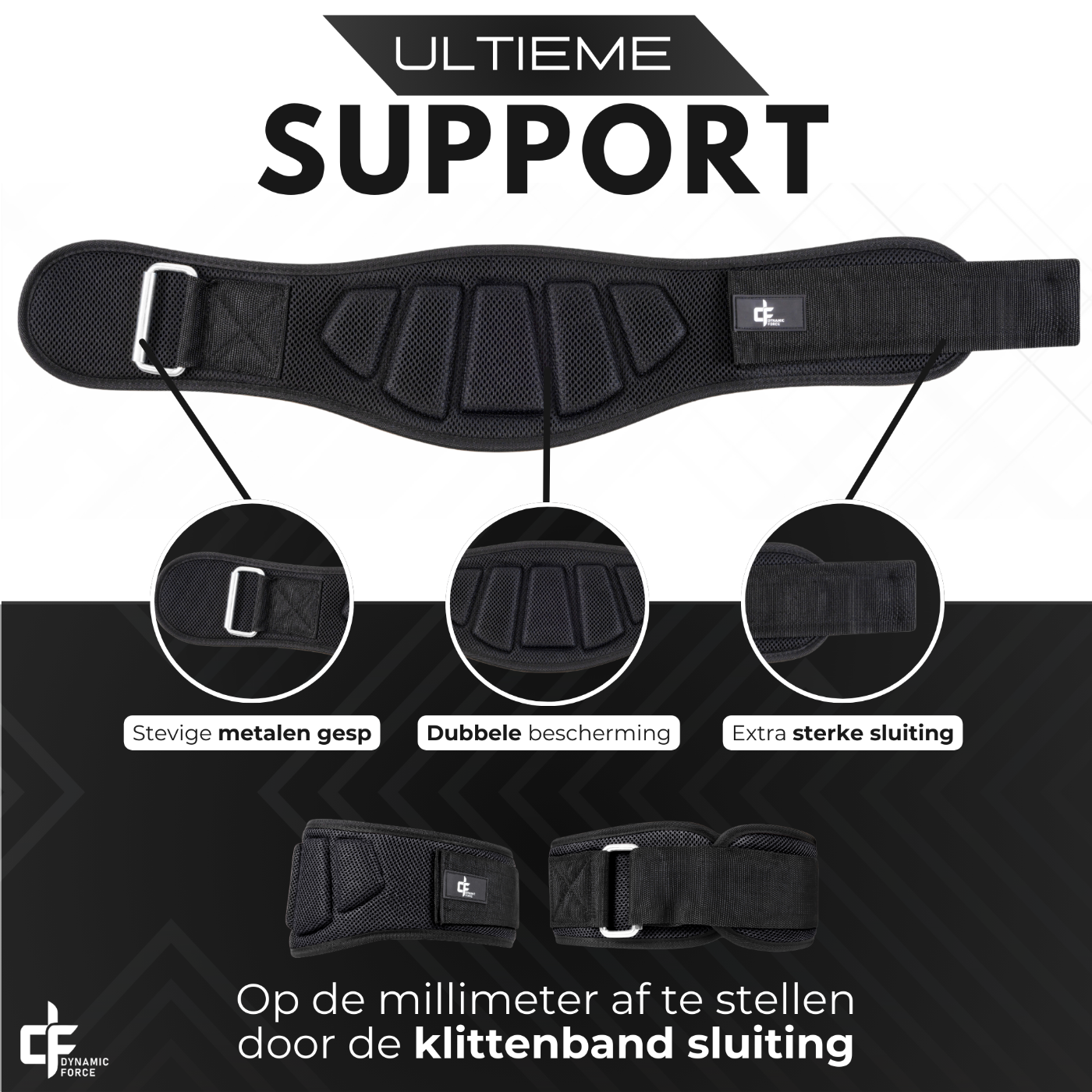 Liftingbelt Zwart - Dynamic Force