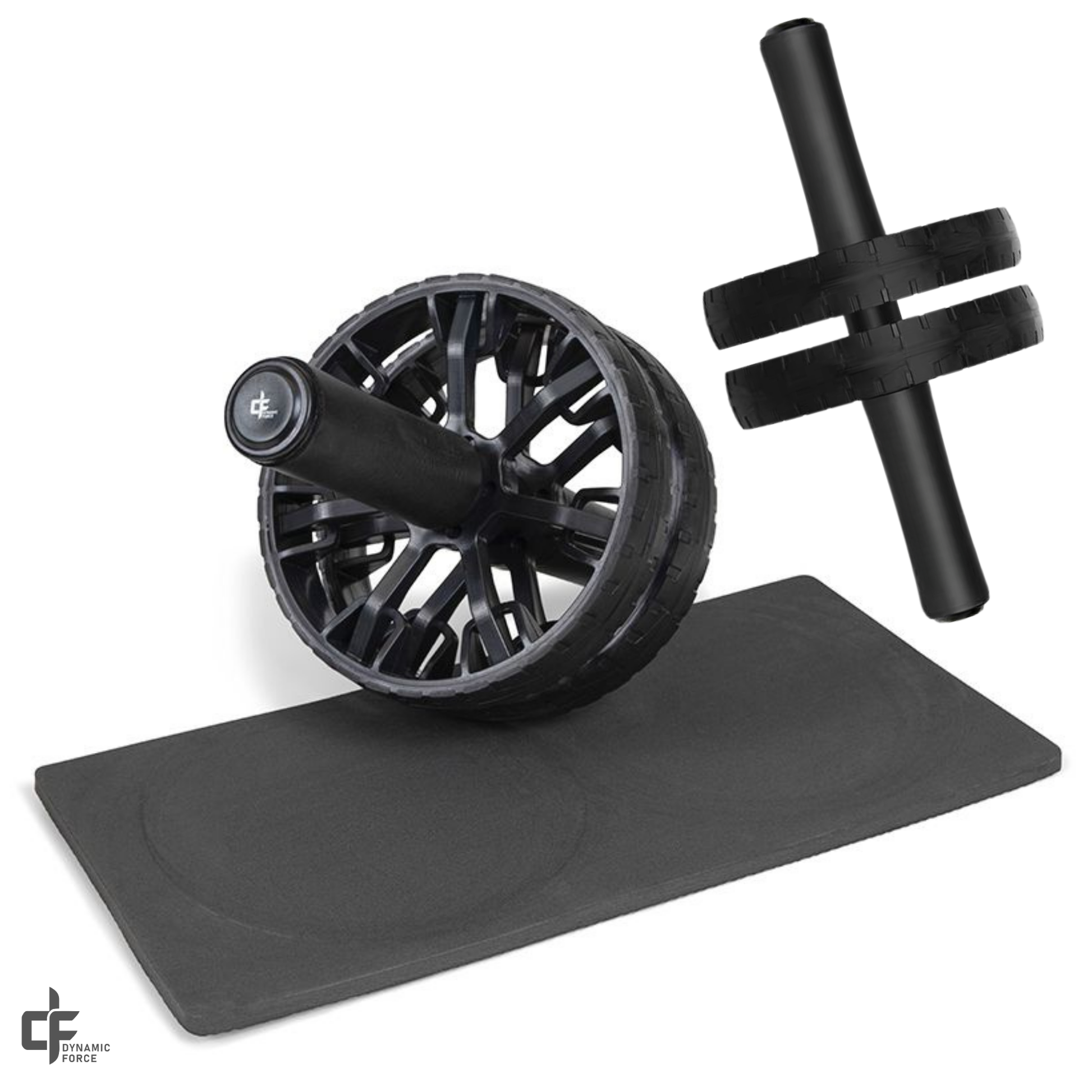 Abb-roller dubbele wiel met kniematje - Dynamic Force